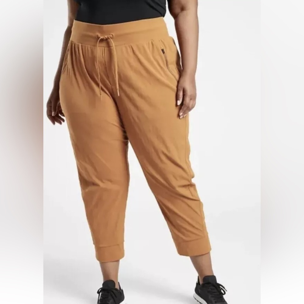 NWT Athleta Trekkie North Jogger Pant in Big Sur Brown Size 24